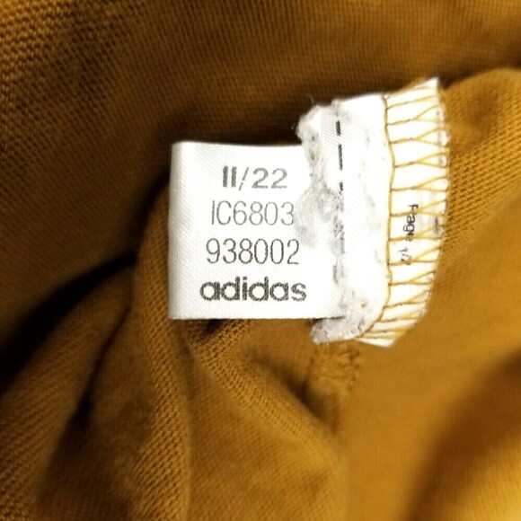 adidas Adicolor Goldenrod Logo Classics 3-Stripes Short Sleeve Tee - Picture 5 of 6